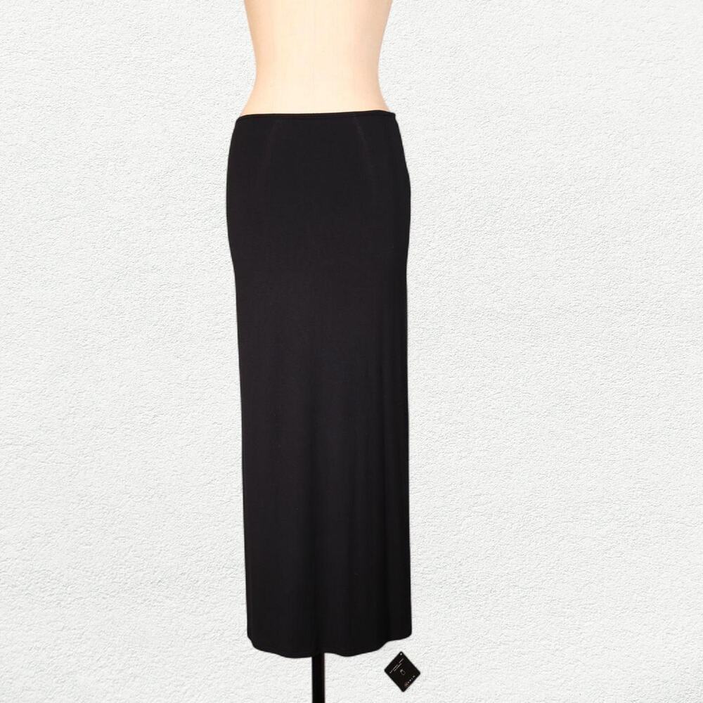 Skatie Billie Jersey Maxi Skirt in Twilight Black